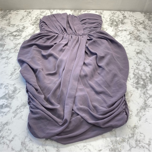MM Couture by Miss Me Lavender Draped Sweetheart Neck Formal Dress size small - Picture 9 of 12